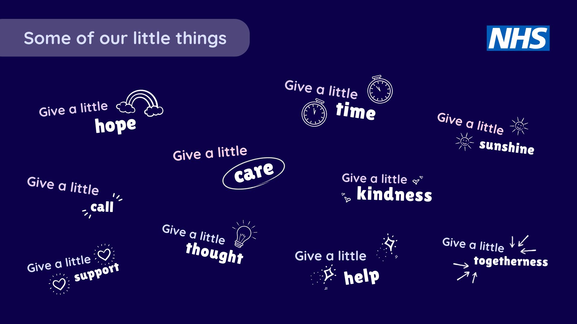 NHS Dorset Little Things To Stay Well campaign
