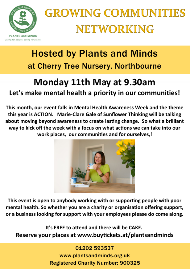 Growing Communities Networking – Monday 11 May at Cherry Tree Nursery