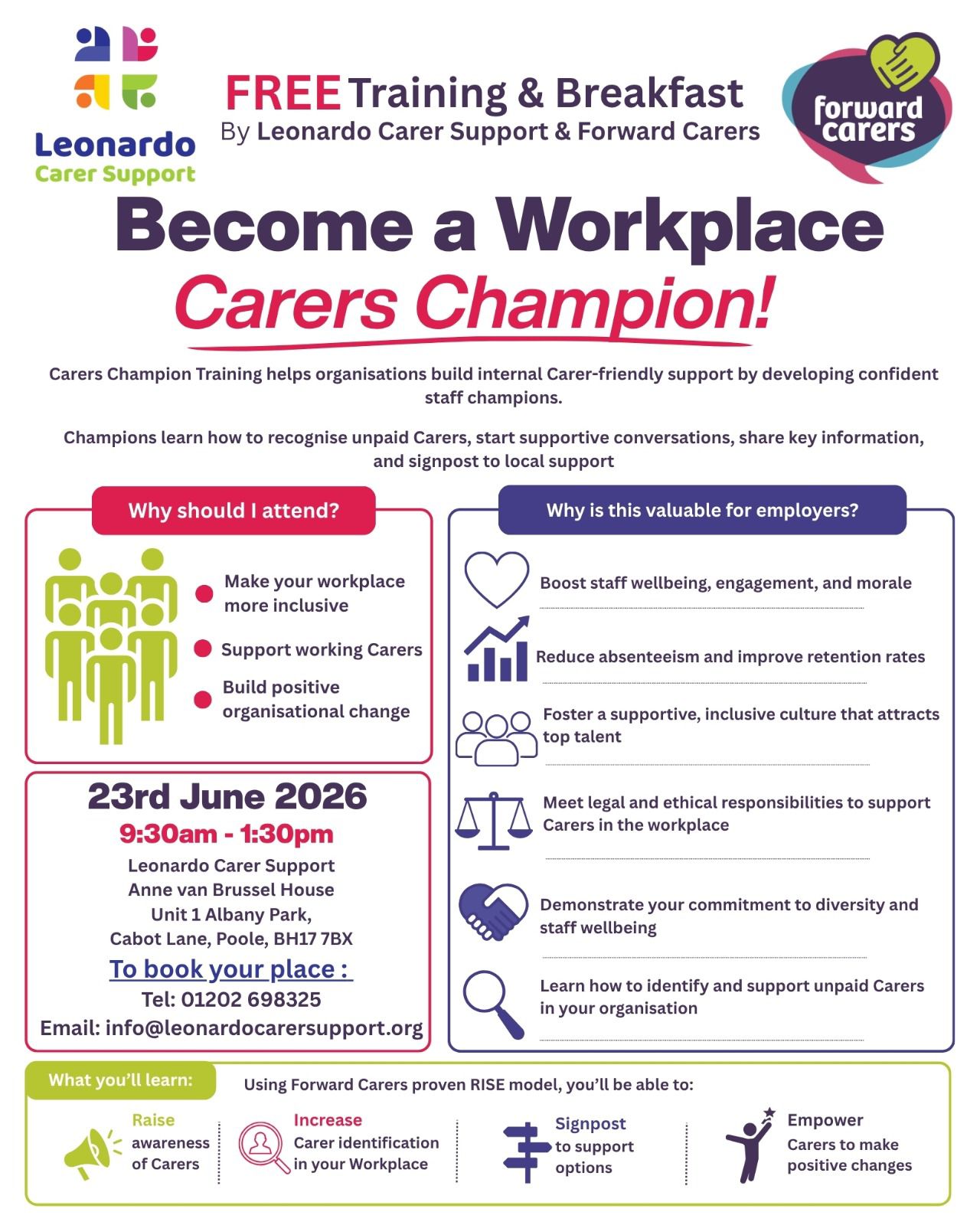 Become a Workplace Carers Champion – Free Training & Breakfast Event